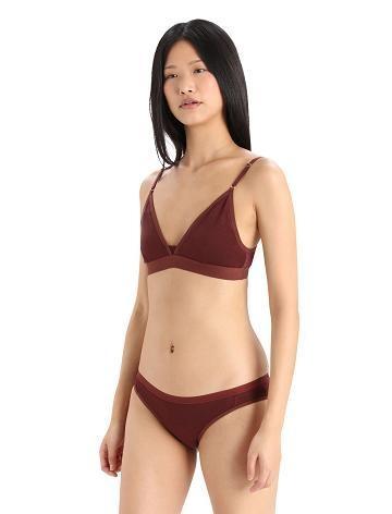 Une pièce Icebreaker Merino Siren Bra Femme Rouge | FR 1743GSOL